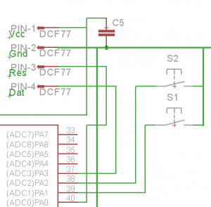 DCF77-Modul und Taster